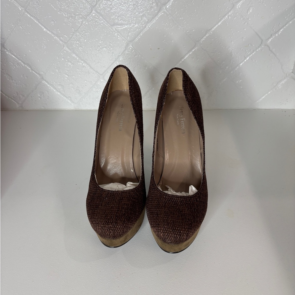 Henry Ferrera Brown Platform Heels